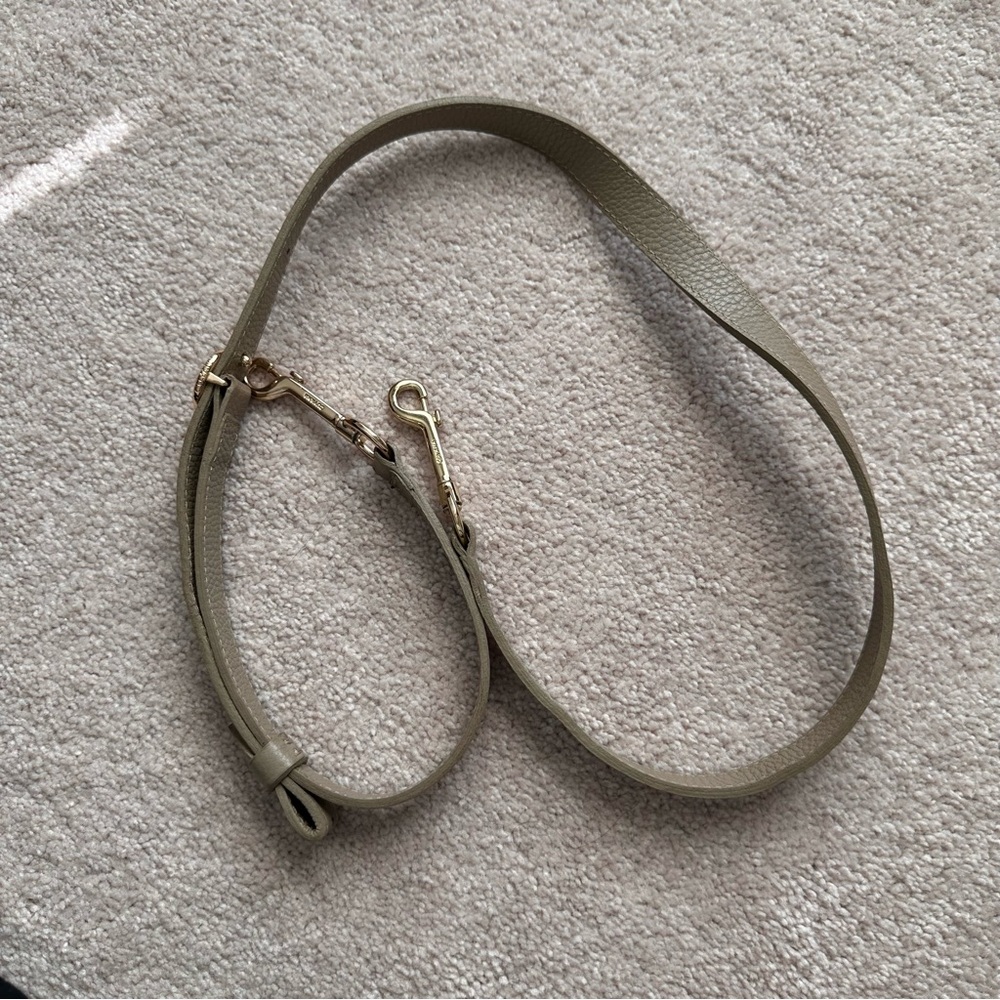 Cuyana Thin Adjustable Strap in Stone Leather